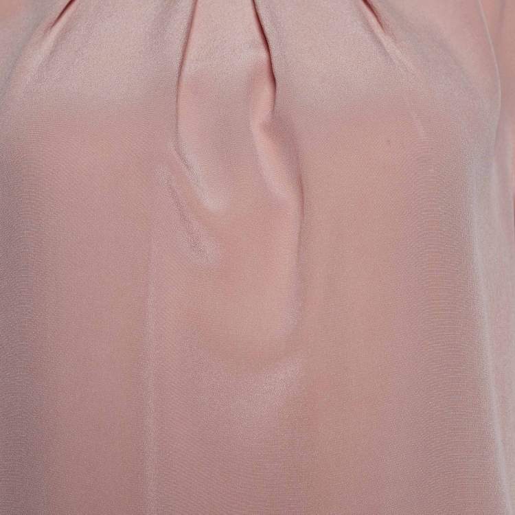 Pre Owned Max Mara Studio Pink Silk Top S
