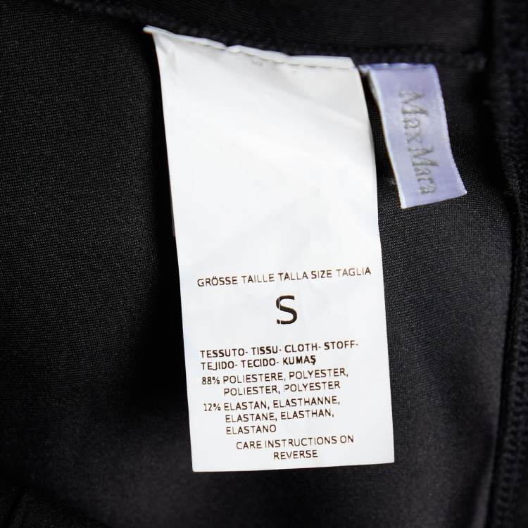 Pre Owned Max Mara Black Faux Suede Leggings S