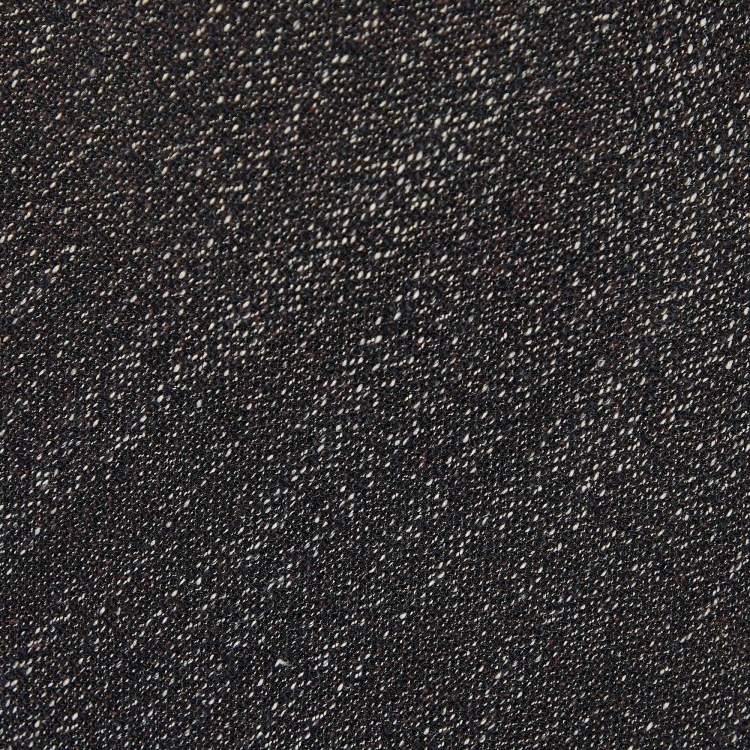 Pre Owned Max Mara Black Textured Wool Maxi Skirt M