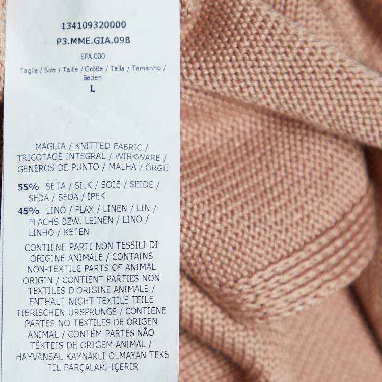 Pre Owned Max Mara Light Pink Knit Cropped Shrug L