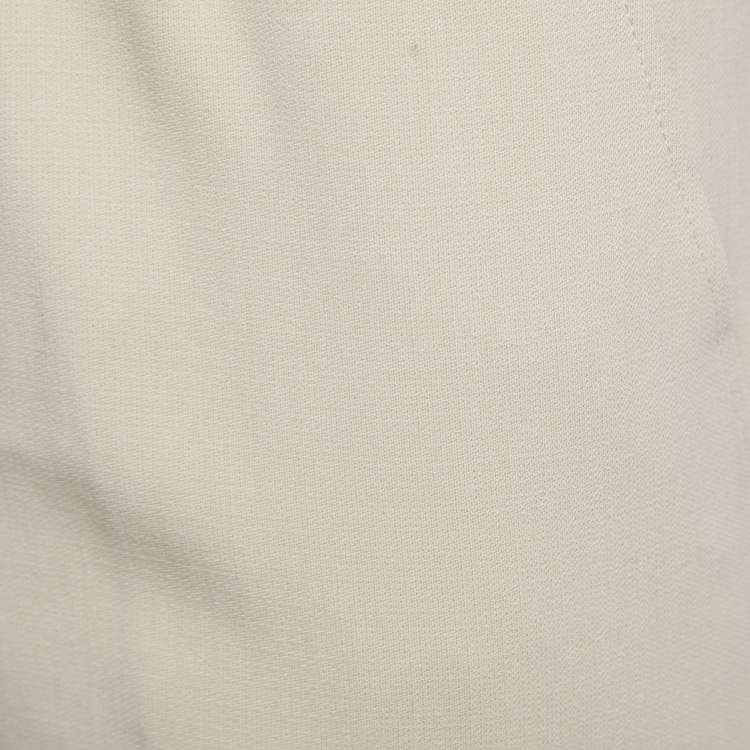 Pre Owned Max Mara Beige Wool Single-Breasted Suit S