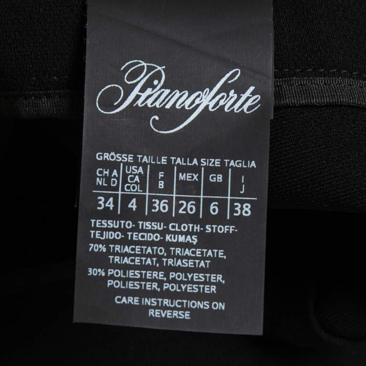 Pre Owned Max Mara Black Crepe Pleated Front High Waist Trousers S