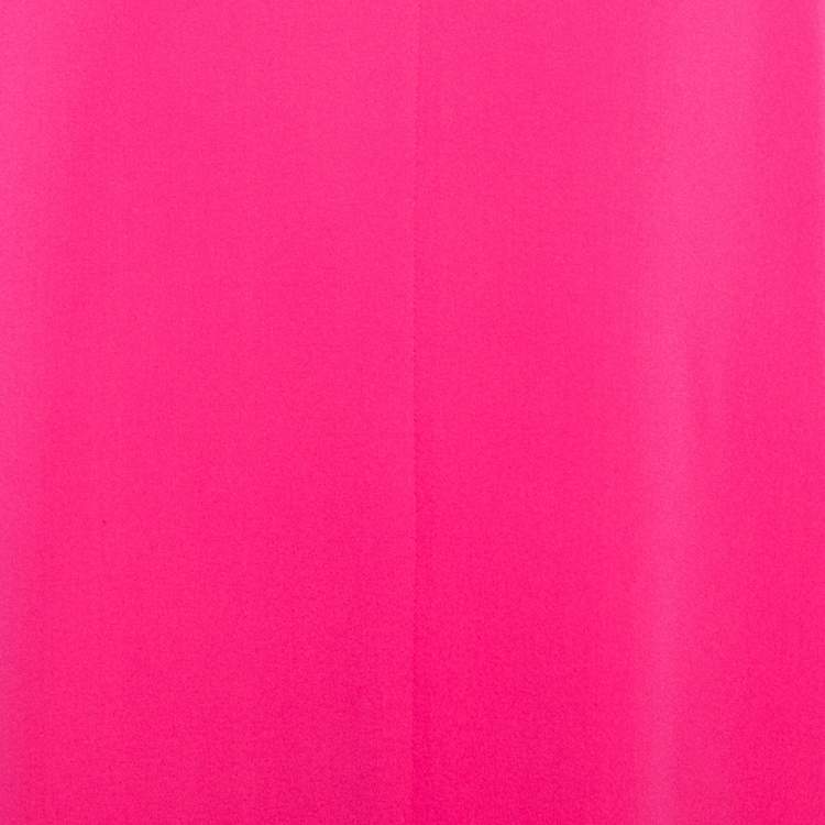 Pre Owned Max Mara Pink Silk Embellished Neck Ocroma Maxi Kaftan L