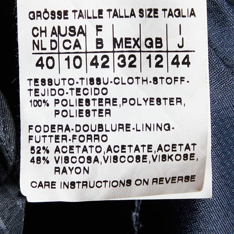 Pre Owned Max Mara Charcoal Grey Textured Waistcoat M