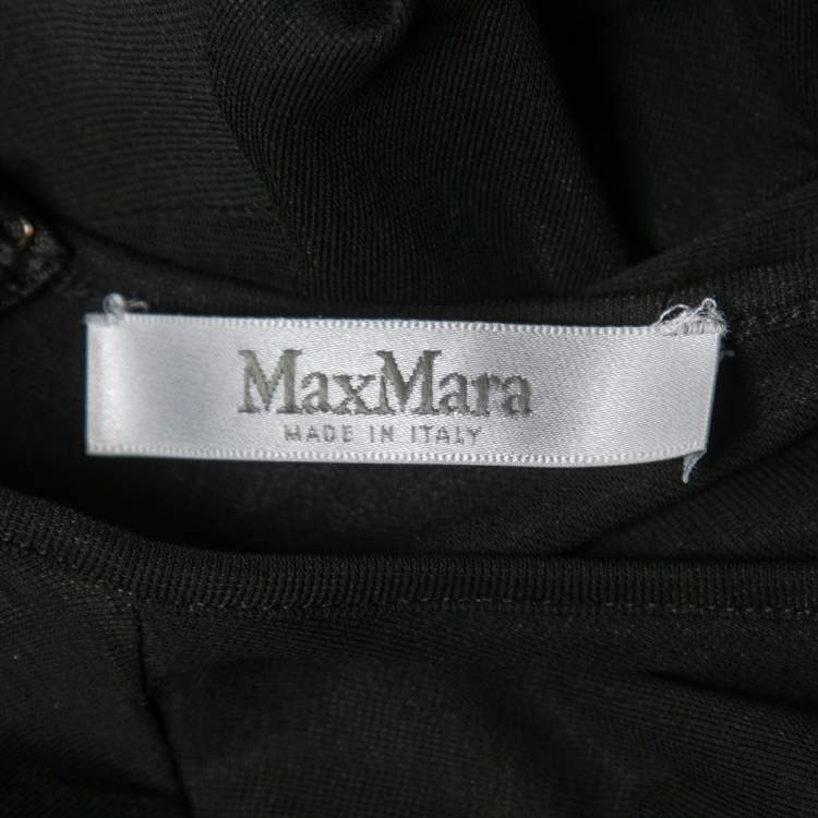 Pre Owned Max Mara Black Jersey Bodycon Mini Dress S