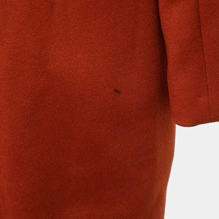Pre Owned Max Mara Rust Orange Wool Coat XS