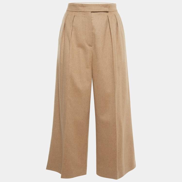 Camel Satin Wide Leg Pants