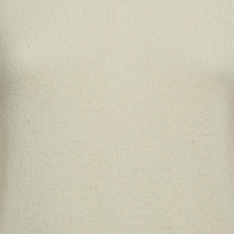 Pre Owned Max Mara White Knit Sweater M