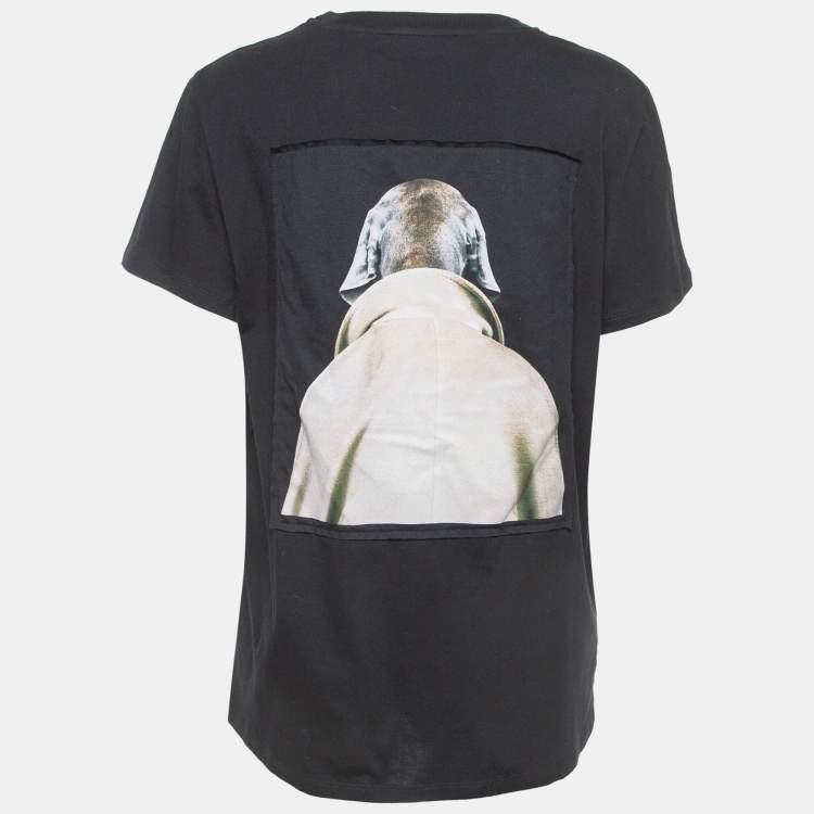 Max Mara Black Dog Print Cotton T-Shirt XL Max Mara | TLC