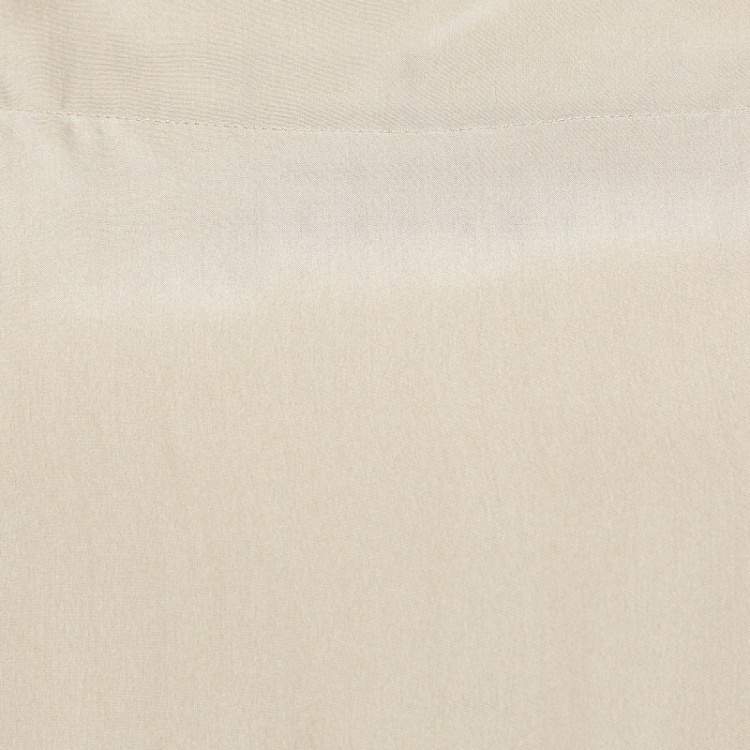 Pre Owned Max Mara Beige Silk Sleeveless Short Dress L