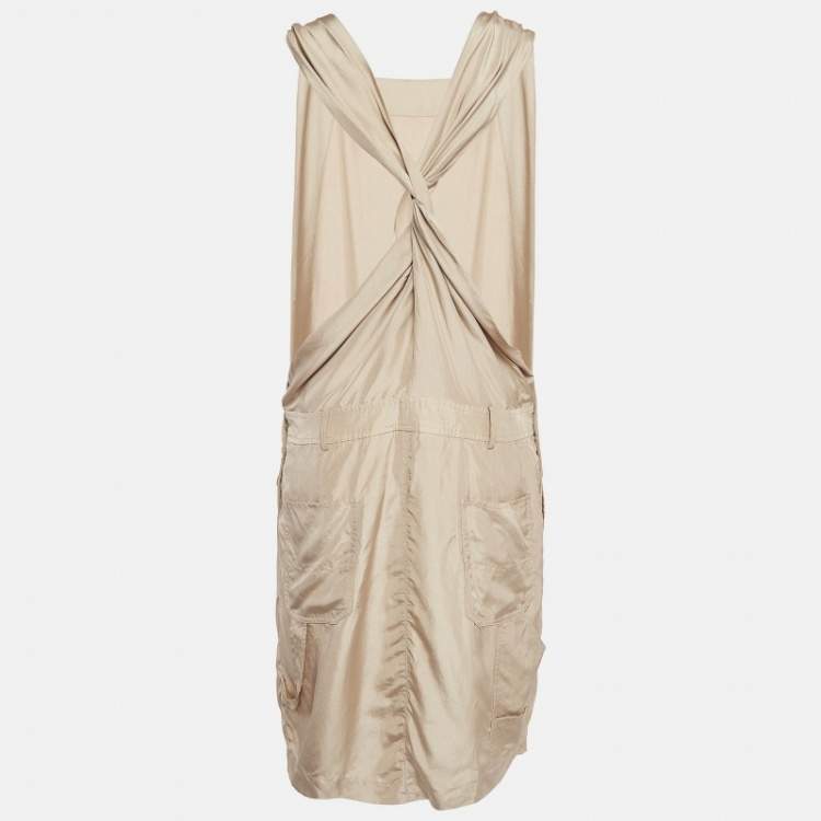 Max Mara Beige Silk Sleeveless Short Dress L Max Mara | TLC