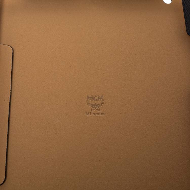 Pre Owned MCM Black Saffiano Leather Elda Ipad Case