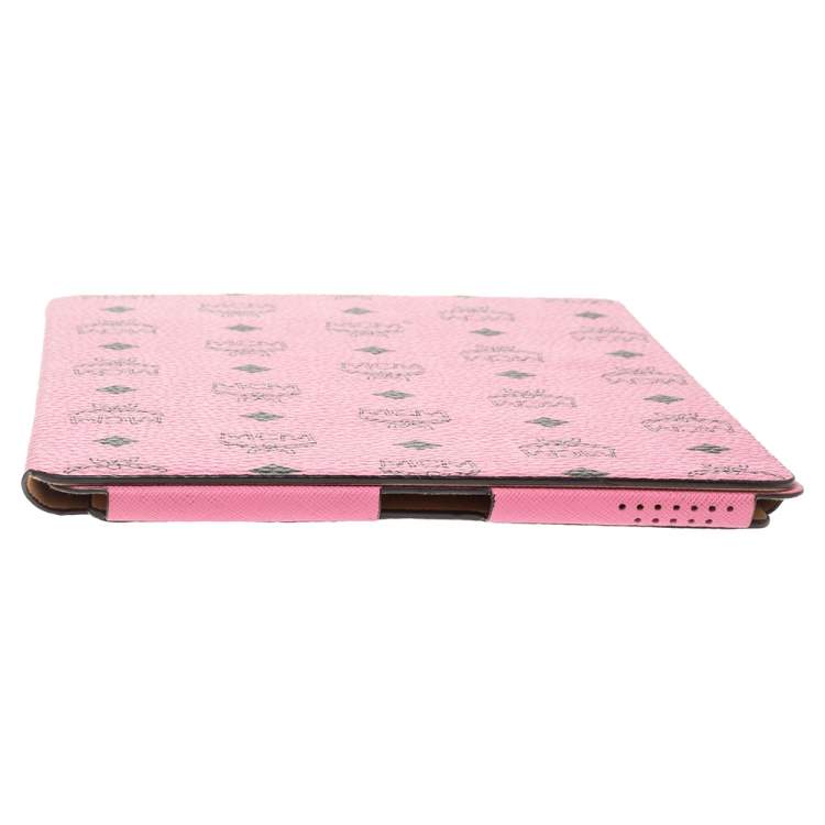 Pre Owned MCM Pink Visetos Leather Elda Ipad Case