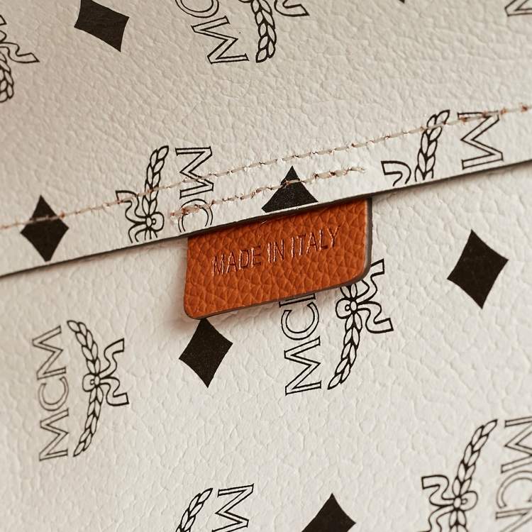 Pre Owned MCM Cognac Leather Medium Himmel Shopper Tote