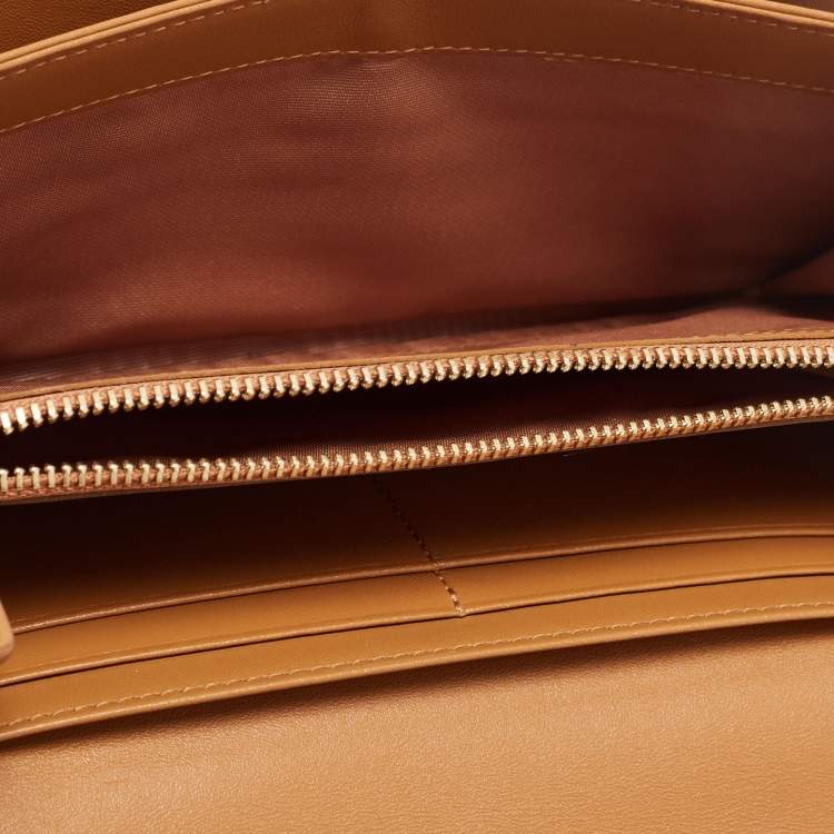 مملوكة مسبقًا MCM Cognac Visetos Leather Milla Long Trifold Continental Wallet