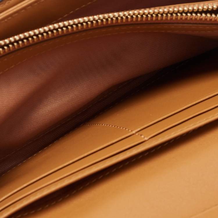 مملوكة مسبقًا MCM Cognac Visetos Leather Milla Long Trifold Continental Wallet
