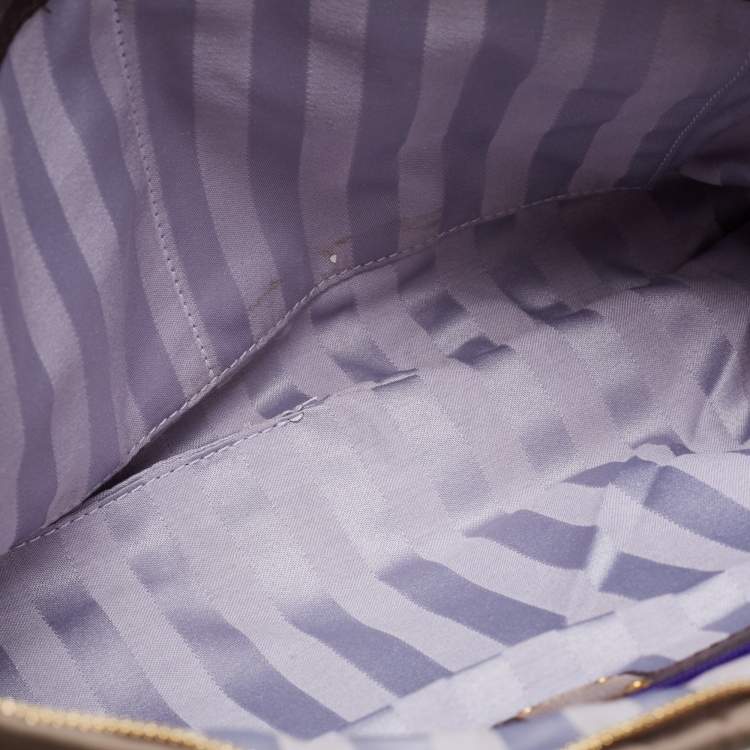 Pre Owned MCM Beige Pleated Nylon Wristlet Zip Pouch