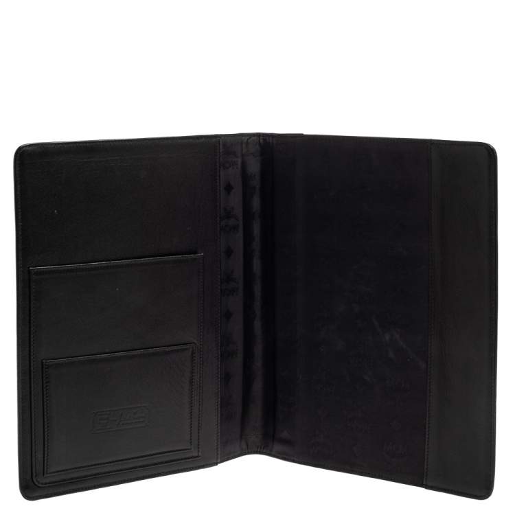 MCM Sigmund Long Bifold Wallet Visetos Large Black