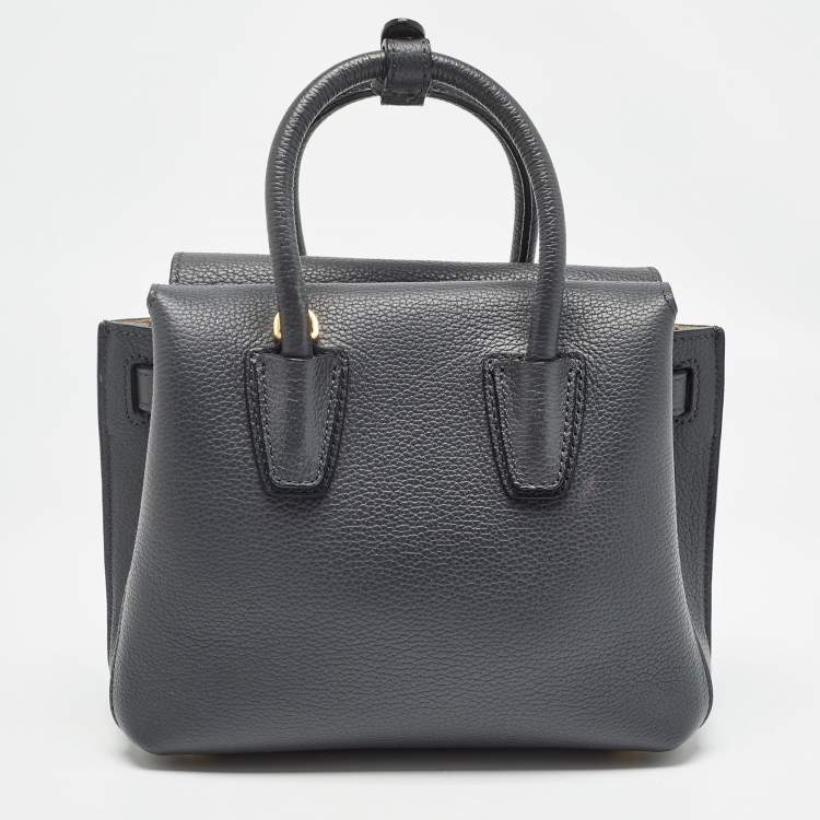 Pre Owned MCM Grey Leather Mini Milla Tote