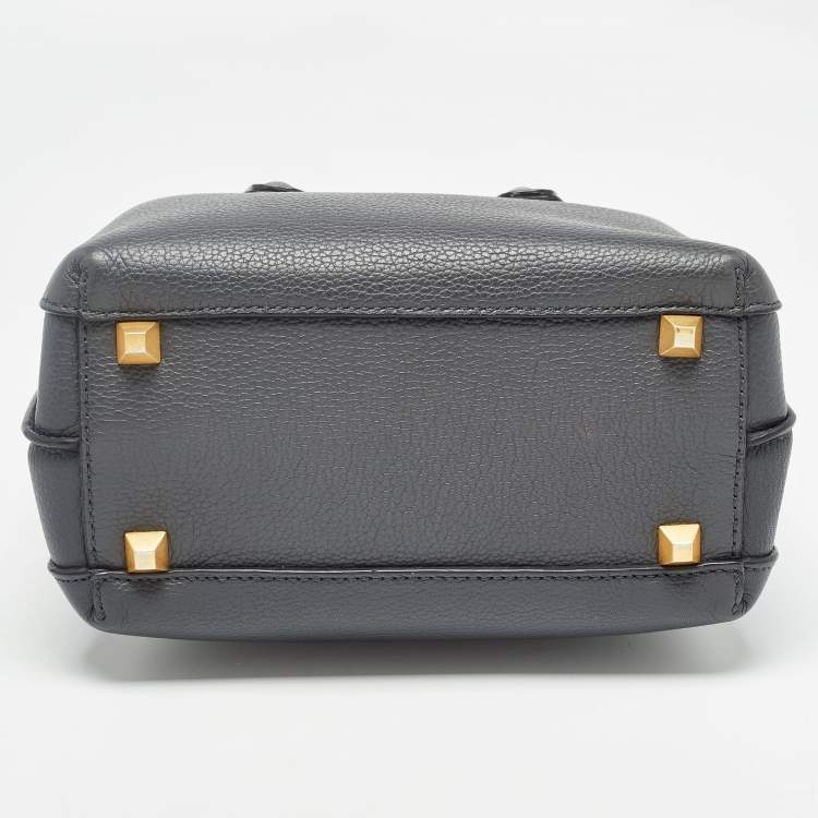 Pre Owned MCM Grey Leather Mini Milla Tote