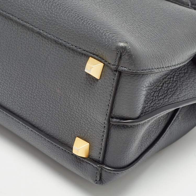 Pre Owned MCM Grey Leather Mini Milla Tote