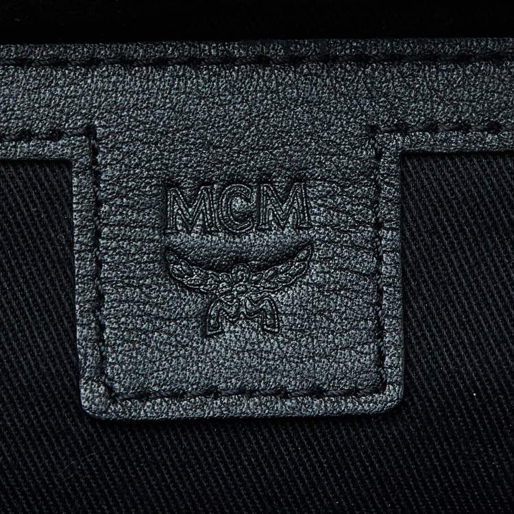 Pre Owned MCM Black Visetos Coated Canvas Fursten Belt Bag