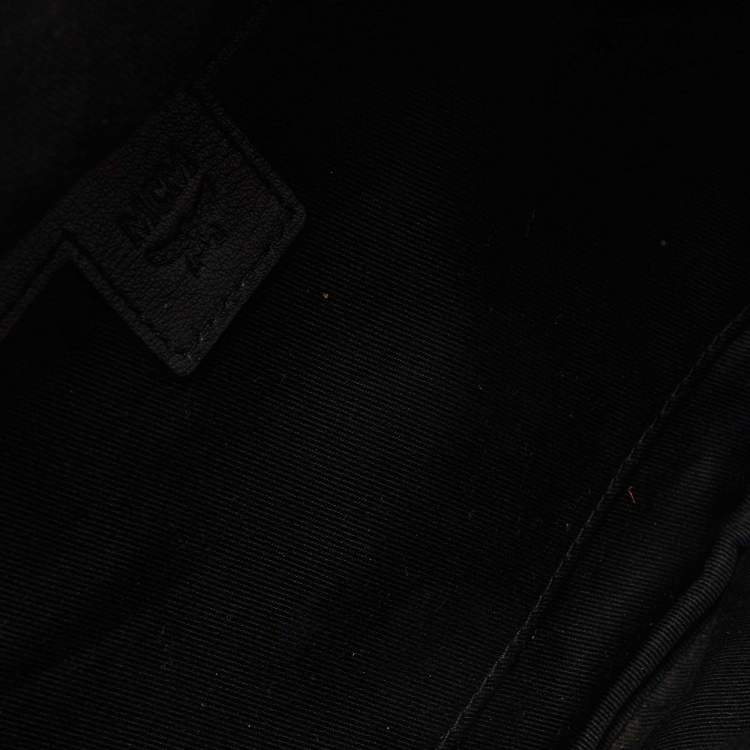 Pre Owned MCM Black Visetos Coated Canvas Fursten Belt Bag