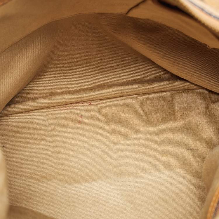 Pre Owned MCM Cognac Visetos Coated Canvas and Leather Large Hobo