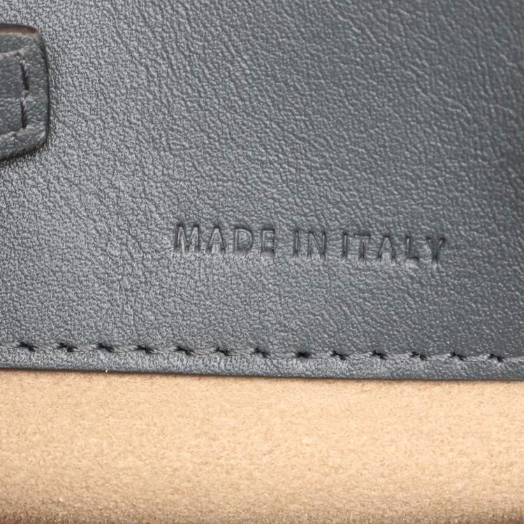 Pre Owned MCM Grey Leather Mini Milla Park Avenue Tote