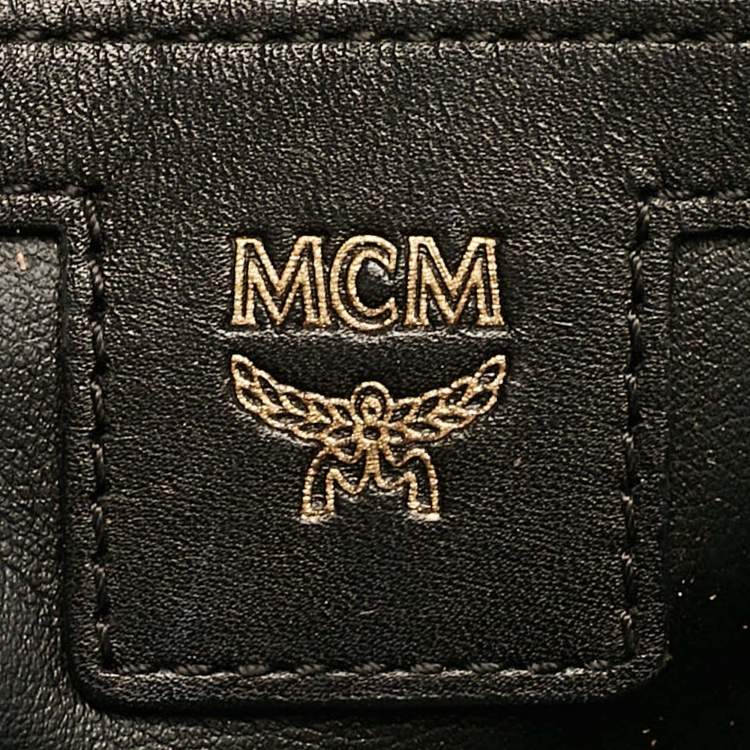 Pre Owned MCM Cognac Visetos Coated Canvas Side Studs Mini Stark Backpack
