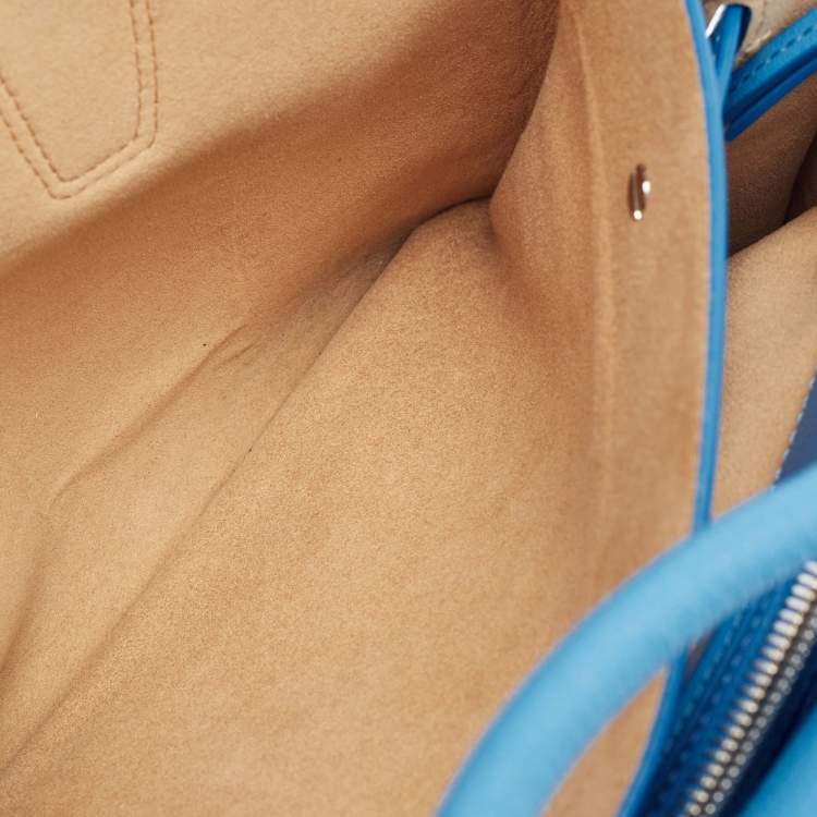 Pre Owned MCM Blue Leather Medium Milla Tote