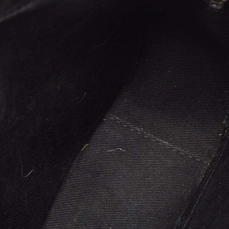 Pre Owned MCM Black Visetos Coated Canvas and Leather Camera Crossbody Bag
