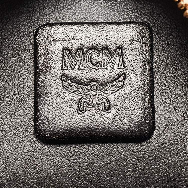 Pre Owned MCM Cognac Visetos Coated Canvas and Leather Mini Stark Bebe Boo Backpack