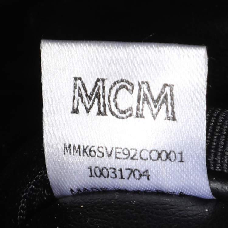 Pre Owned MCM Tan Cognac Visetos Coated Canvas and Leather Mini Stark Backpack