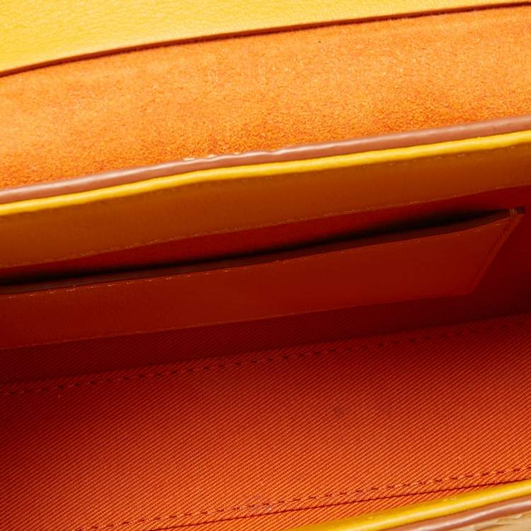 Pre Owned MCM Mustard Visetos Leather Berlin Convertible Belt Bag