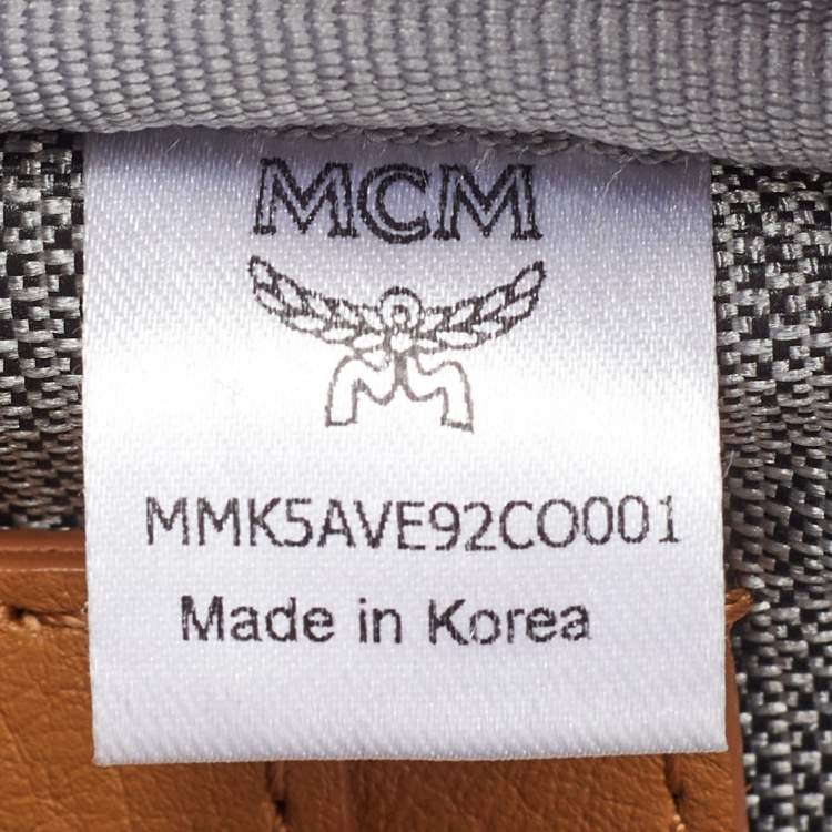 Pre Owned MCM Cognac Visetos Coated Canvas Small Studs Stark Backpack