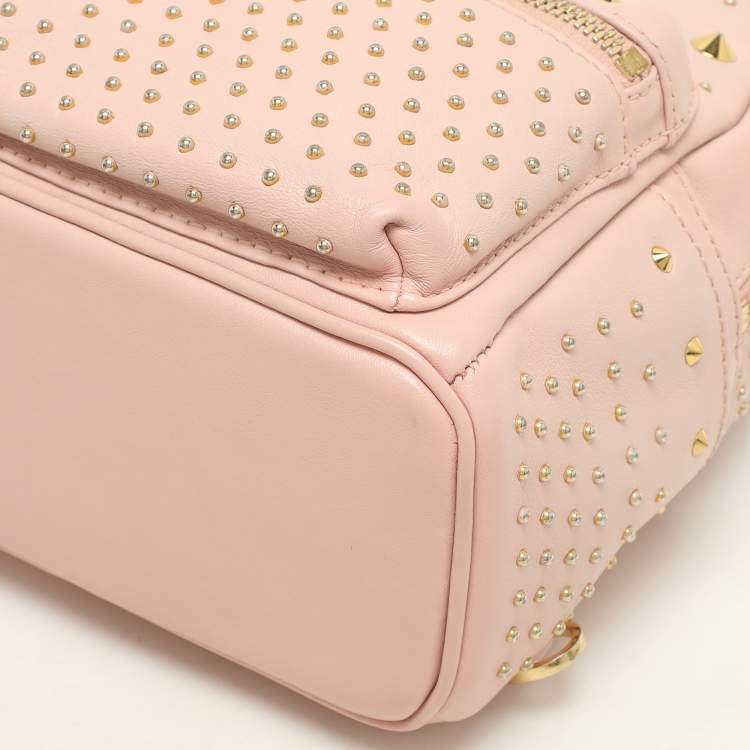 Pre Owned MCM Pink Leather X-mini Stark Bebe Boo Backpack