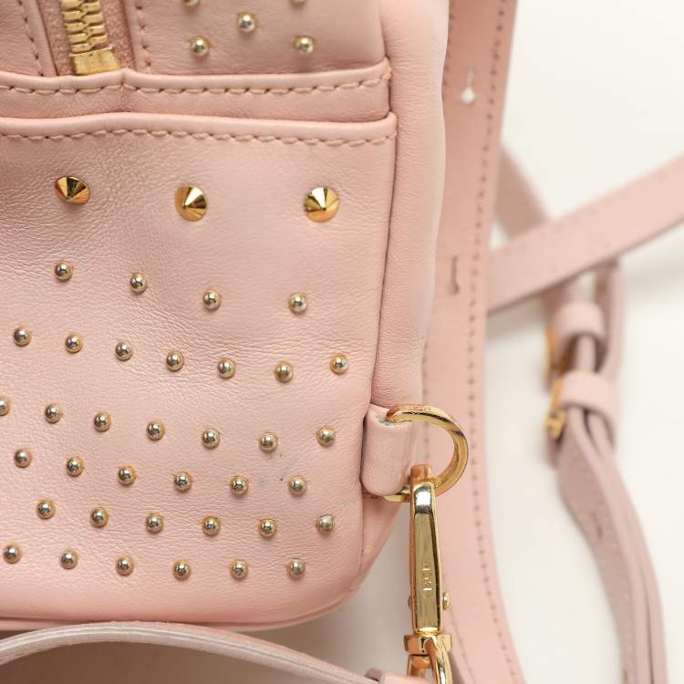 Pre Owned MCM Pink Leather X-mini Stark Bebe Boo Backpack