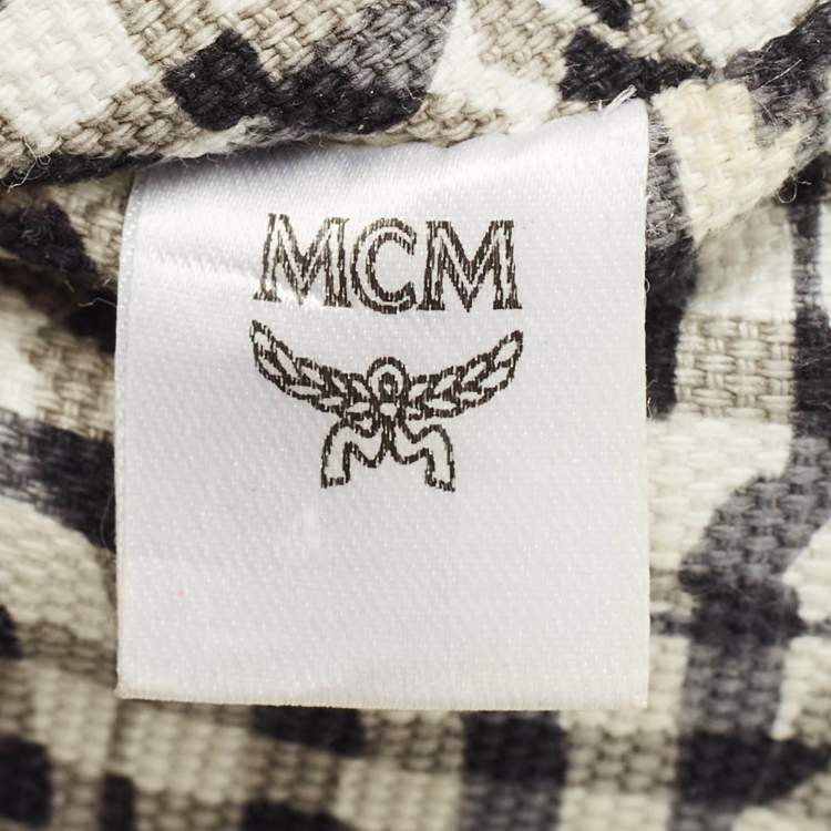Pre Owned MCM Black Visetos Coated Canvas Slim Shoulder Bag