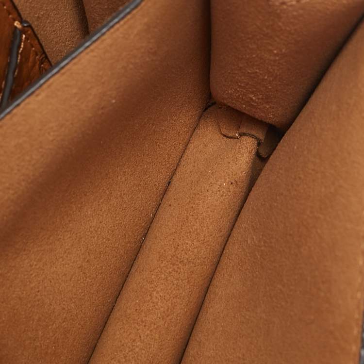 Pre Owned MCM Cognac Visetos Coated Canvas and Leather Rabbit Crossbody Bag