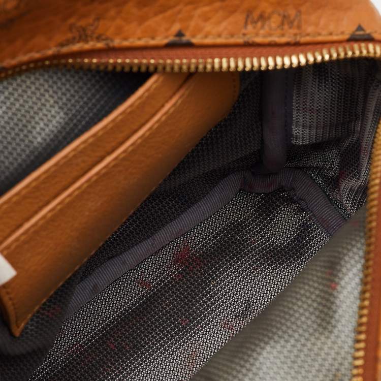 Pre Owned MCM Cognac Visetos Coated Canvas and Leather Mini Studded Stark-Bebe Boo Backpack