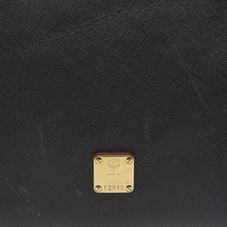 Pre Owned MCM Black Leather Nuovo Satchel