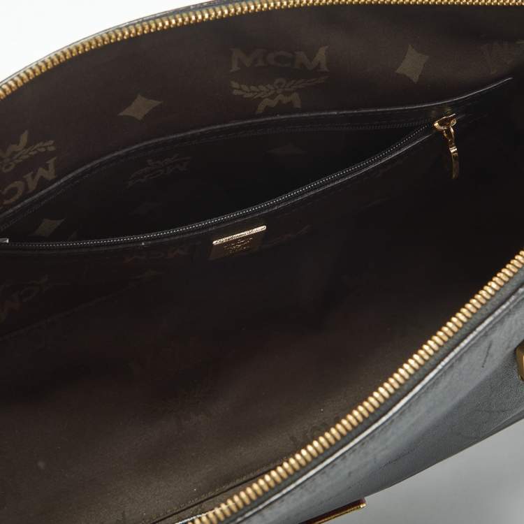 Pre Owned MCM Black Leather Nuovo Satchel