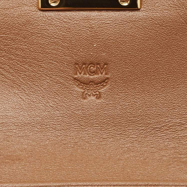 Pre Owned MCM Brown Leather Patricia Trifold Wallet