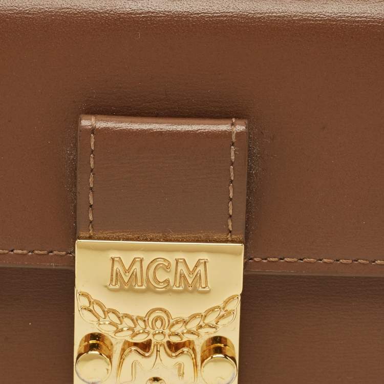 Pre Owned MCM Brown Leather Patricia Trifold Wallet