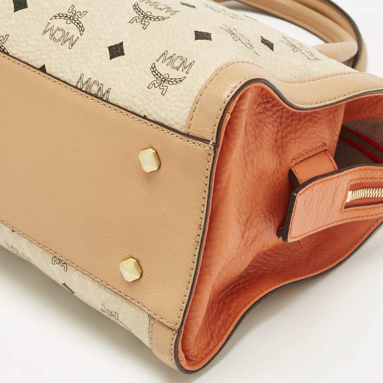 Pre Owned MCM Multicolor Visetos Coated Canvas and Leather Veronica Satchel