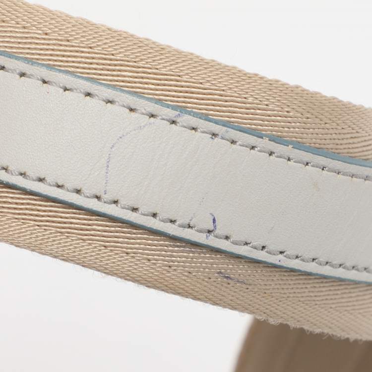 Pre Owned MCM Light Blue Leather Large Milla Tote