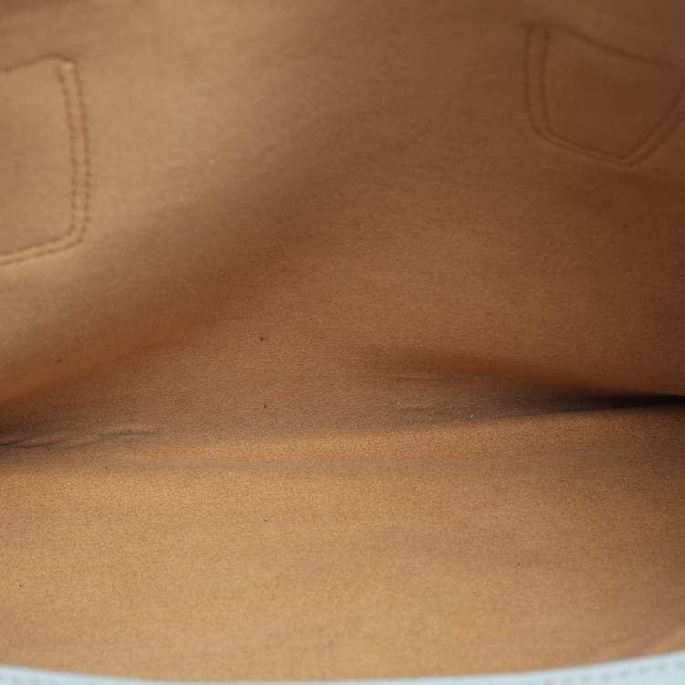 Pre Owned MCM Light Blue Leather Large Milla Tote