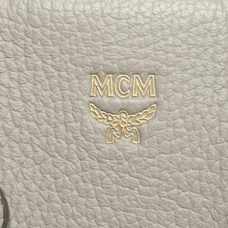 Pre Owned MCM Blue/Grey Leather Mini Milla Tote
