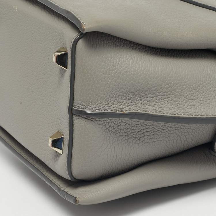 Pre Owned MCM Blue/Grey Leather Mini Milla Tote